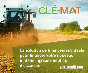 Acquisition de matériel agricole neuf ou d'occasion, découvrez la solution de financement Clé-mat