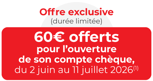 60euros ouverture compte cheque 